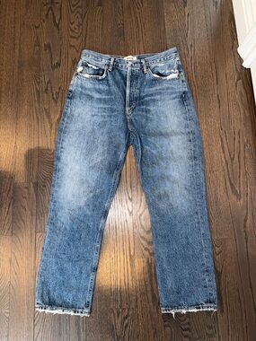 Vintage-Inspired Blue Straight Jeans